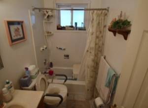 Cluttered Bathroom