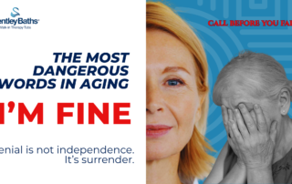 Most Boomers don’t fall because of age. — They fall because of denial. “I’m fine” has become the most dangerous phrase in America’s bathrooms. Learn why Call Before You Fall® is the rallying cry of Intentional Evolution